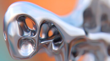 Abstract metallic form