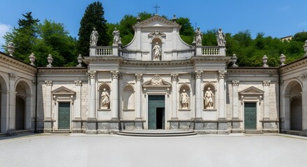 Fototapeta premium Elegant Baroque-Style European Church Architecture