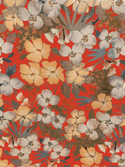 Botanical Seamless Pattern with Artistic Floral Design