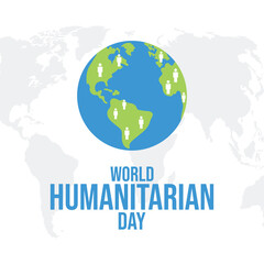 World Humanitarian Day observed on 19th August. Vector Illustration