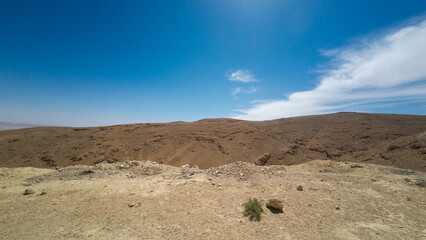 Vast Desert Landscape Under Clear Blue Sky