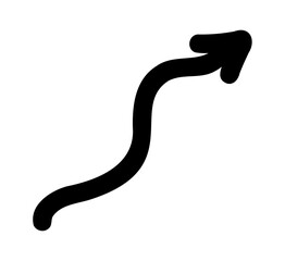 Hand drawn arrow vector icons. Doodle sketch black arrow design for business plan and education.