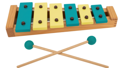 Isolated Colorful Xylophone