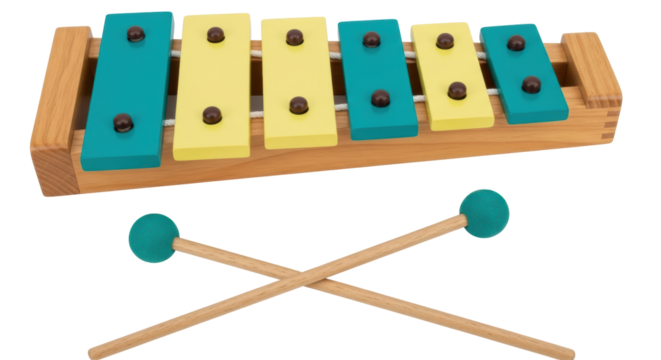 Isolated Colorful Xylophone - Powered by Adobe