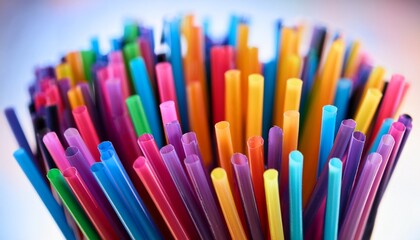 Fototapeta premium multi colored cocktail stick