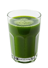 Refreshing green drink in a glass, healthy and vibrant, against a black background