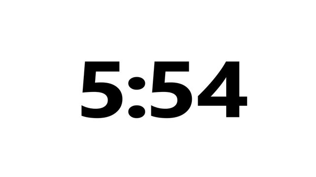 5 minute timer countdown animation, countdown timer one minute animation