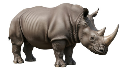 Isolated Gray Rhinoceros