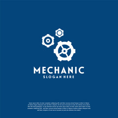 Fototapeta premium Mechanic Simple gear Logo designs template vector