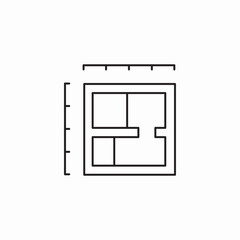 building floor layout icon sign vector