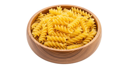 Isolated Fusilli Pasta in Bowl