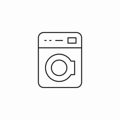 front load washing machine icon sign vector
