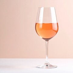 Concepto minimalista de copa de vino sobre fondo neutro. Enología, bebida, alcohol, viñedo, bodega