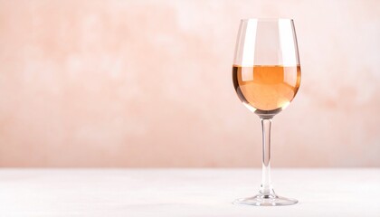 Concepto minimalista de copa de vino sobre fondo neutro. Enología, bebida, alcohol, viñedo, bodega