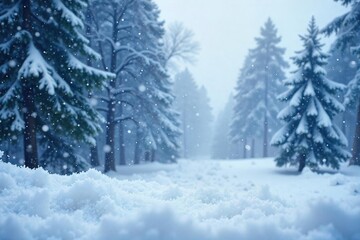 Intense Arctic Blizzard Large Snowflakes Falling Heavily in a Winter Snowstorm, Perfect for Holiday and Nature Themes