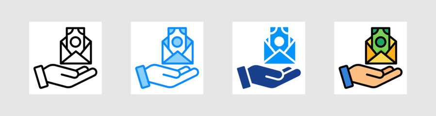 Salary Icon Collection Set Multiple Style