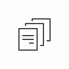 multiple document pages icon sign vector