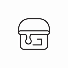 paint can dripping icon sign vector