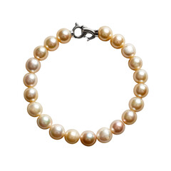 Obraz premium Elegant pearl bracelet featuring lustrous round pearls in various shades, perfect for adding touch of sophistication to any outfit