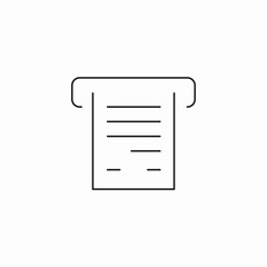 printed receipt icon sign vector
