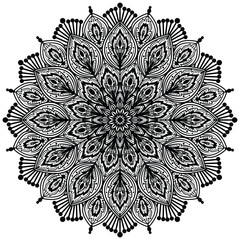 Beautiful mandala design for coloring book. Oriental Mandala vector. Mandala Coloring book line art vector illustration. 