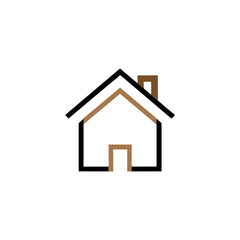 Minimalist vector home icon, simple black outline house symbol, perfect for web, mobile apps, user interface design, real estate, or navigation concepts. Isolated on white background
