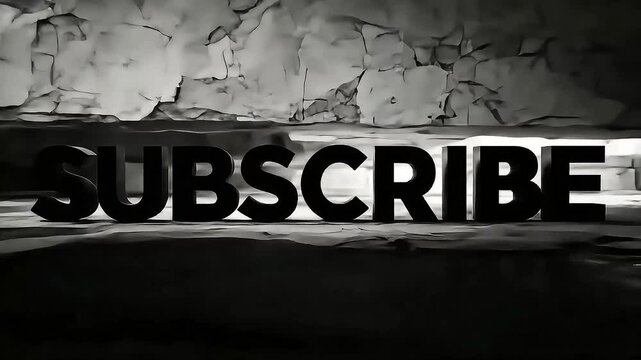 Brutalist Helvetica Subscribe Typography Snap-In Minimalist Cinematic Title Animation