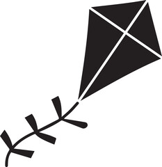 Kite Flying Silhouette  Outdoor Fun and Freedom Vector Design