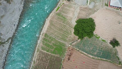 Drone views of serenity and peaceful nature