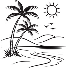 beach icon, beach outline, beach vector, beach clipart, beach graphic, beach design, beach illustration, beach silhouette, beach logo, beach line art