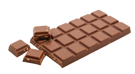 Isolated Milk chocolate bar