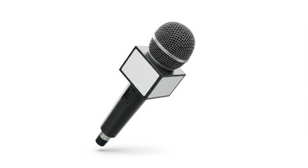 Microphone on white background