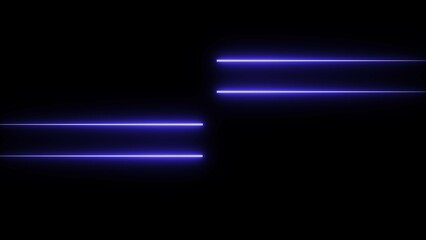 Abstract neon line icon. neon laser line effect icon on black background.