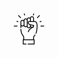 rise fist power icon sign vector