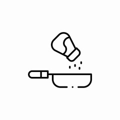 salt food pan icon sign vector