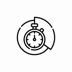 time statistics icon sign vector