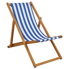 Classic Blue and White Striped Beach Chair
