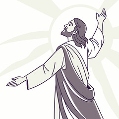 Jesus Vector art design. Jesus Art.