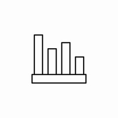 bar chart graph icon sign vector