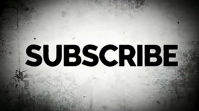 Minimalist word subscribe, with stark gray and white brutalist background