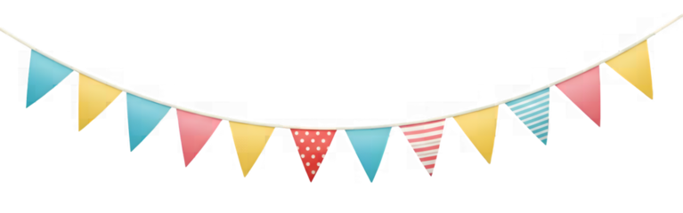 Colorful Triangular Bunting Garland