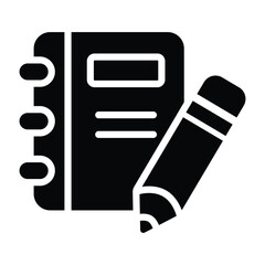 Simple Stationery glyph icon. The icon can be used for websites, print templates, presentation templates, illustrations, etc	
