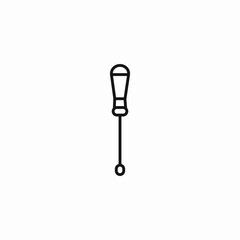long handle tool icon sign vector