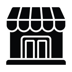 Simple Supermarket glyph icon. The icon can be used for websites, print templates, presentation templates, illustrations, etc	
