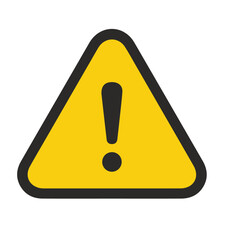 Warning Triangle with Exclamation Mark Icon. symbol indicates caution, alert, error, or important notice. It is widely used for safety warnings, system alerts, and general attention-grabbing purposes.