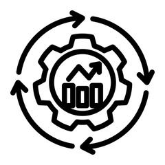 Business Process Automation Module from the Business Automation icon collection (Outline style)