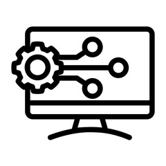 Enterprise Digitalization Framework from the Business Automation icon collection (Outline style)