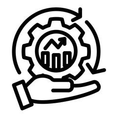 Corporate Operations Dashboard from the Business Automation icon collection (Outline style)
