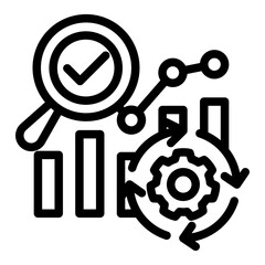 Business Data Analytics Report from the Business Automation icon collection (Outline style)