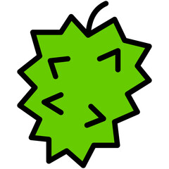 durian filled line icon